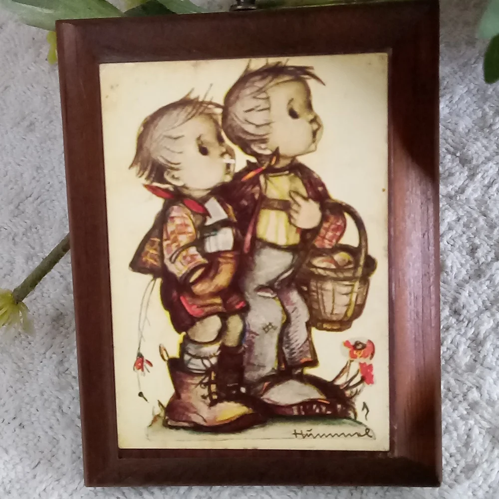 Hummel Vintage Children Wood Hanging Plaques (2)
